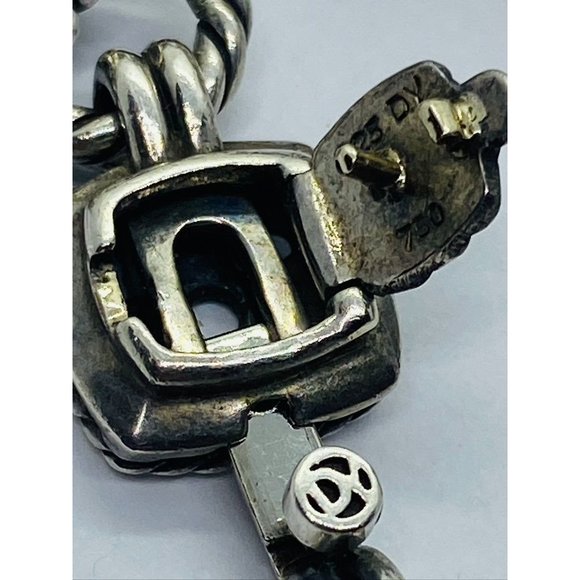 David Yurman Citrine Stones Albion Cable Bracelet Sterling 18K - Picture 11 of 13